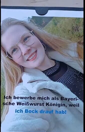 Bewerberin als Bay.Weißwurstkönigin 2026