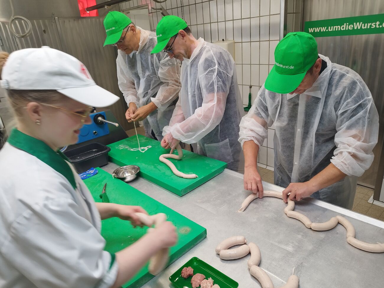 Weißwurstproduktion zum Frühstück