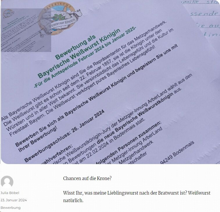 Weisswurstkoenigin aus BRATWURSTland - umdieWurst.de