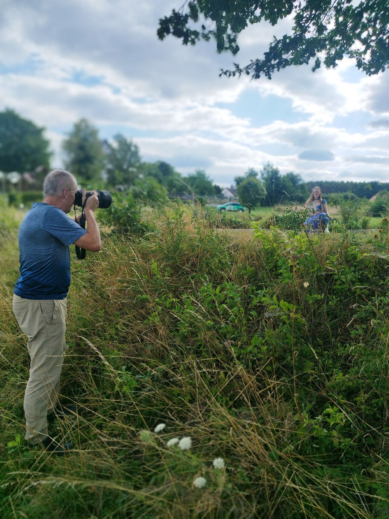 Rainer Oppenheimer beim Fotografieren der Weißwurstkönigin
