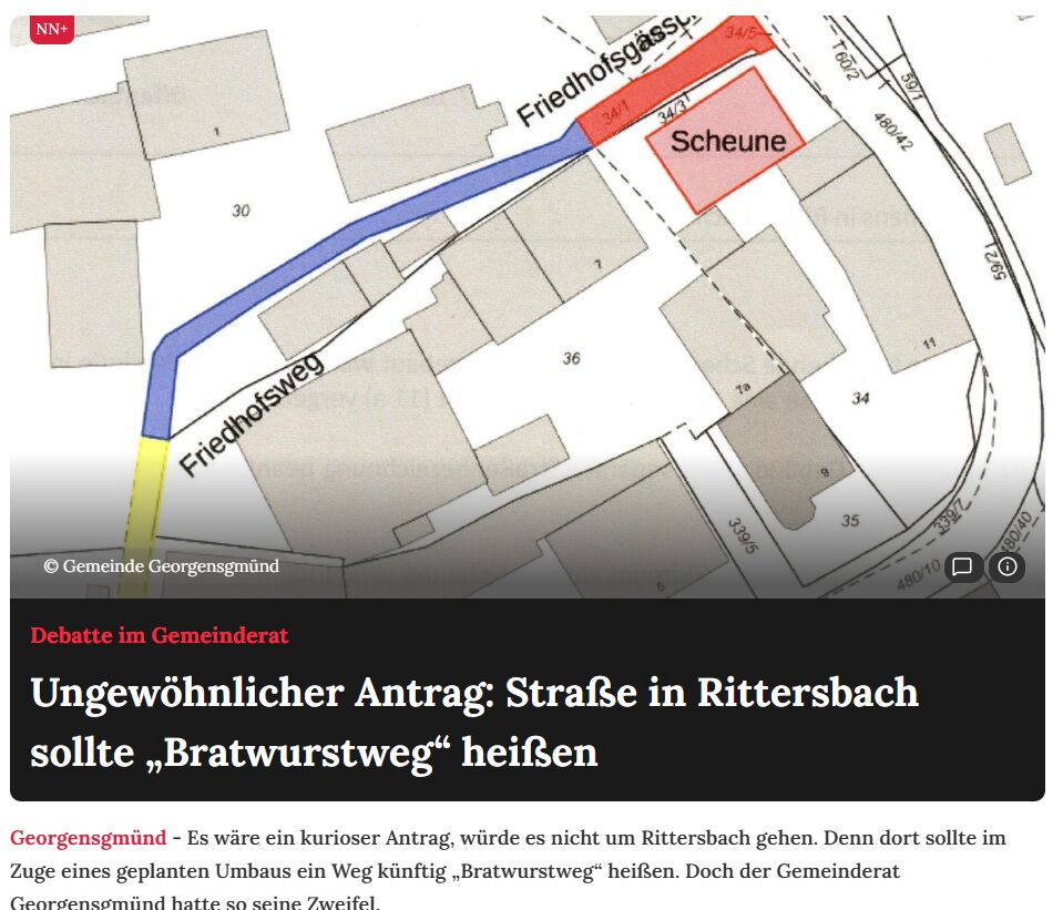 Vorschlag BRATWURSTweg abgelehnt