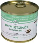 Bratwurstgehäck mit Kaffee (Dose)