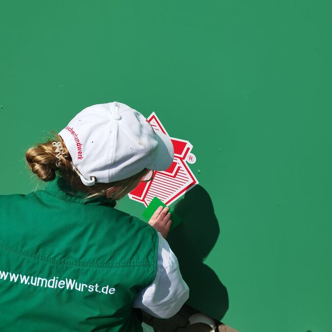 f-Zeichen zeigt zugehörigkeit zum Fleischerhandwerk