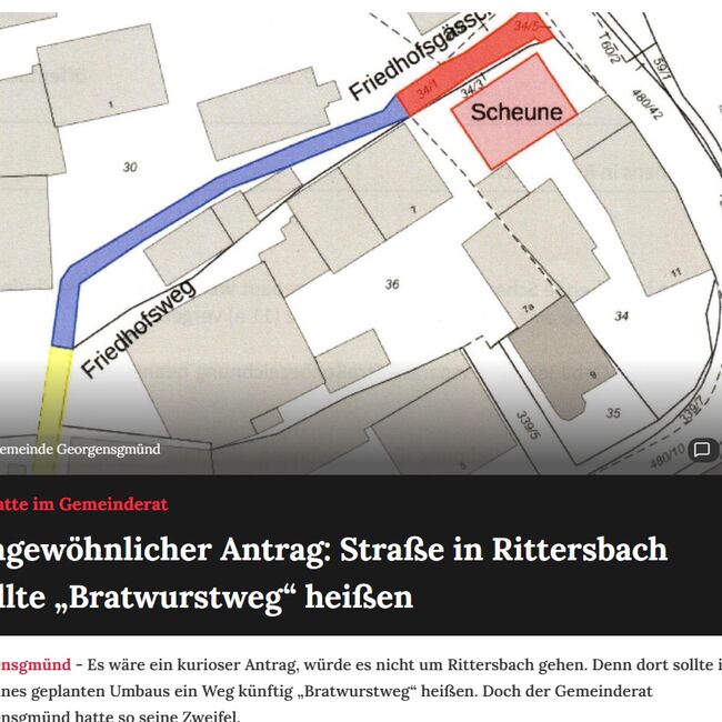 Vorschlag BRATWURSTweg abgelehnt