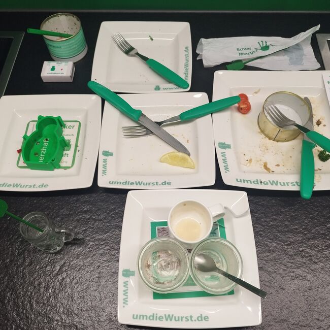 leergegessene Teller