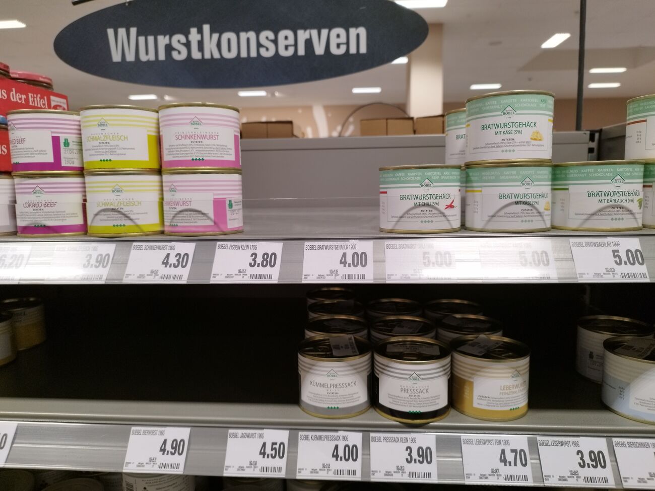 Unsere Dosen im E-Center Roth - umdieWurst.de
